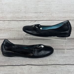 Thierry Rabotin Tracy Womens EU 37 US 6.5 Flats Black Leather